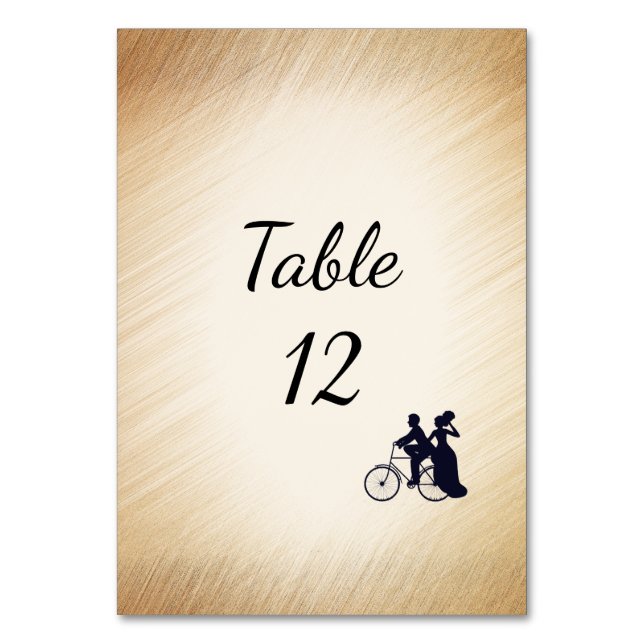Numeração De Mesa Linda Mesa de Número de Bicicleta Rústica (Frente)