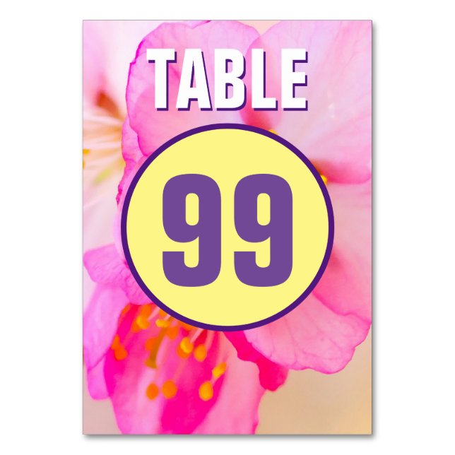 Numeração De Mesa Linda Sakura Cherry Blossoms (Frente)