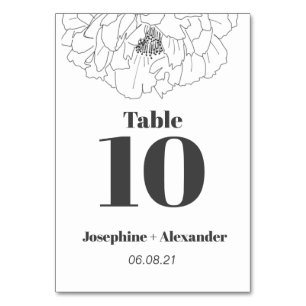 Numeração De Mesa Line Art Peony