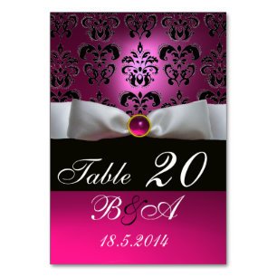 NUMERAÇÃO DE MESA LÍNGUA BRANCA, PINCO NEGRO, FUCHSIA, MONOGRAMA