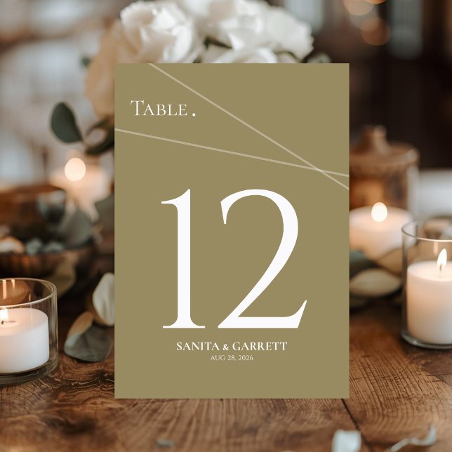 Numeração De Mesa Linhas Modernas que se Intersectam  (Modern Table Number Design)
