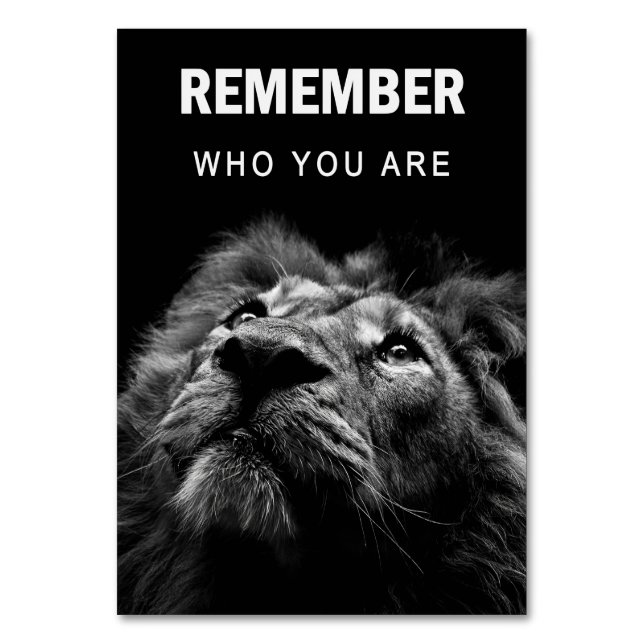 Numeração De Mesa Lion Lembra Quem Você É (Frente)