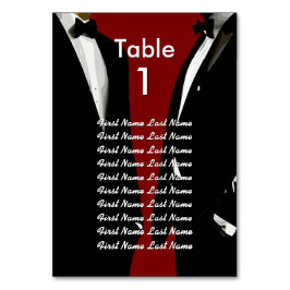Numeração De Mesa Lista de Convidados de Casamento Gay Masculino Mod