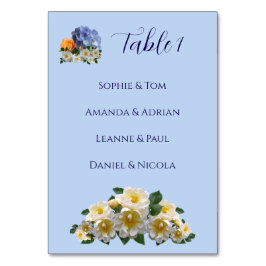 Numeração De Mesa Lista de nomes de mesas de casamento do tema flora
