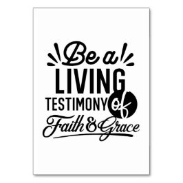 Numeração De Mesa Living Testimony Bible Quote Christian Motivation