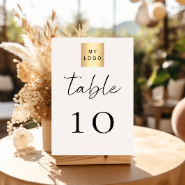 Numeração De Mesa logotipo da mesa de número de negócios de marfim