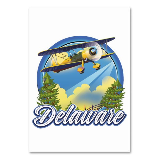 Numeração De Mesa logotipo de viagem de Delaware (Frente)