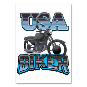 Numeração De Mesa Logotipo do USA Biker