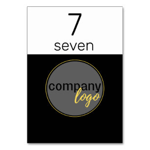 NUMERAÇÃO DE MESA LOGOTIPO MÍNIMO DE NEGÓCIOS PRETO E HOSPITALIDADE