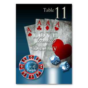 Numeração De Mesa LR Las Vegas Deluxe TC-11   azul-macaco e vermelho