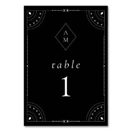 Numeração De Mesa Lua Celestial Escura & Estrelas