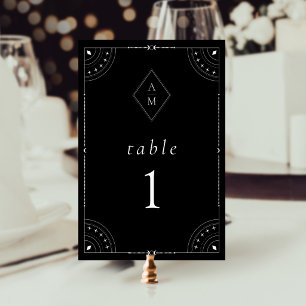 Numeração De Mesa Lua Celestial Escura & Estrelas