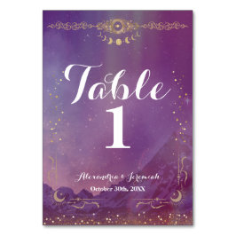 Numeração De Mesa Lua Dourada Violet Sky