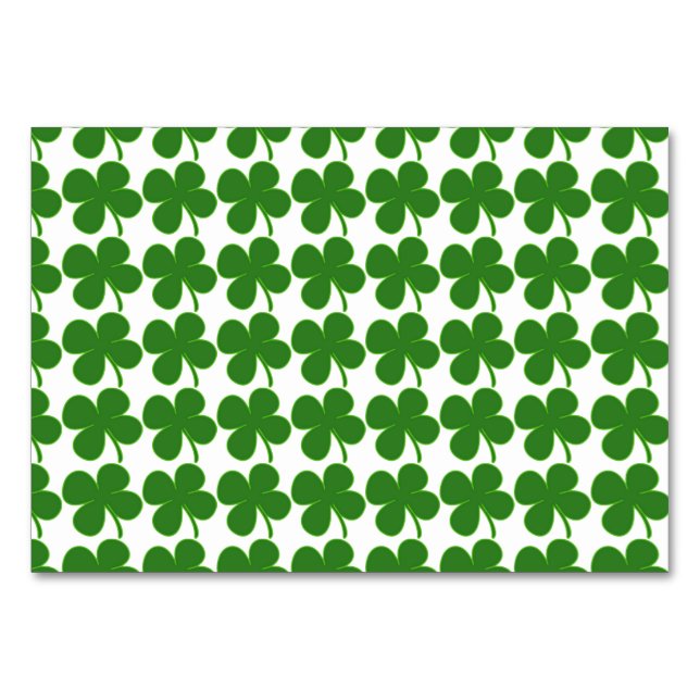 Numeração De Mesa Lucky Green Shamrock (Verso)
