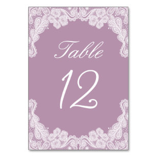 Numeração De Mesa Lugar Branco no Número da Tabela Lilac