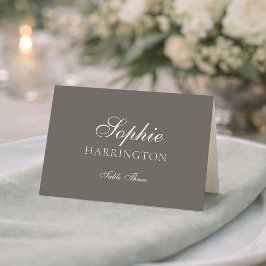 Numeração De Mesa Luxury Taupe Wedding Place Card 