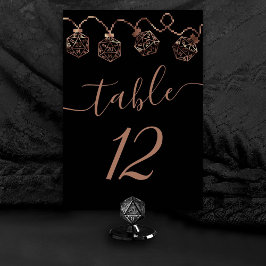 Numeração De Mesa Luzes RPG | Copper Fantasy Tabletop Gamer Dice