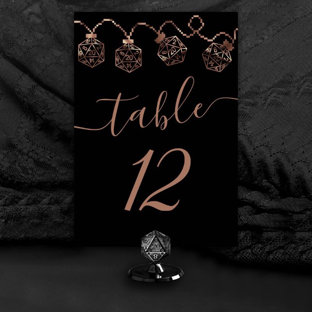 Numeração De Mesa Luzes RPG | Copper Fantasy Tabletop Gamer Dice (Criador carregado)