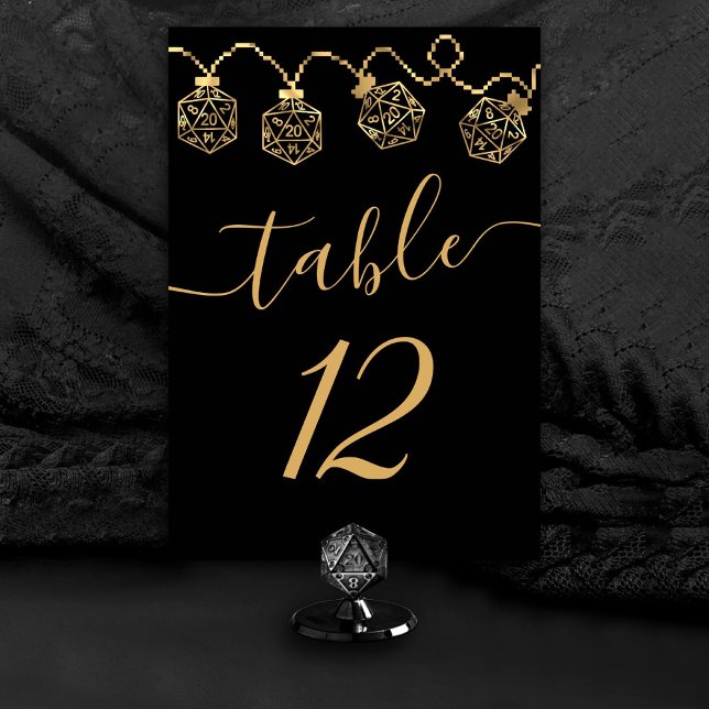 Numeração De Mesa Luzes RPG | Dourada Fantasy Tabletop PnP Gamer Dic (Criador carregado)