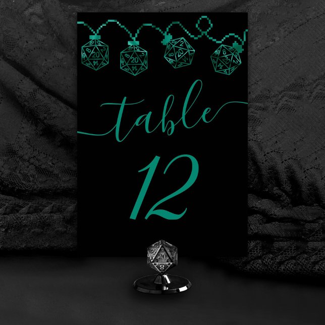 Numeração De Mesa Luzes RPG | Emerald Fantasy Tabletop Gamer Dice (Criador carregado)
