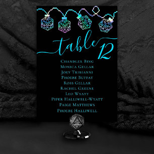 Numeração De Mesa Luzes RPG   Holo Fantasy Tabletop Dice Guest Name