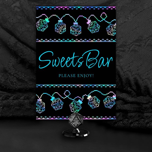 Numeração De Mesa Luzes RPG | Holo Fantasy Tabletop Gamer Personaliz (Customize for various tables (advice, bubbles, snack/sweets/coffee bar, ladies/gentlemen, etc))