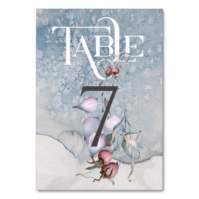 Numeração De Mesa Magia Natal/Mesa Recepção de casamento nº 7 (Frente)