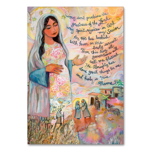Numeração De Mesa Magnificat Prayer Card, Círculo de Maria (Frente)