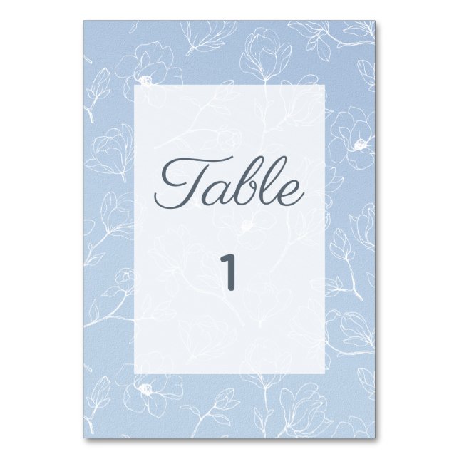 Numeração De Mesa Magnólia Azul (Frente)