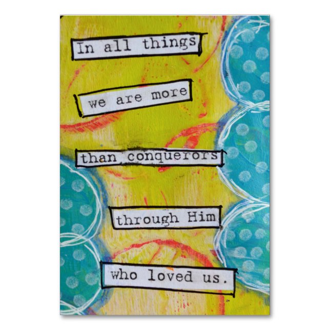 Numeração De Mesa Mais do que conquistadores (Frente)