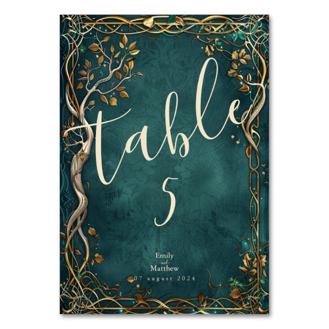 Numeração De Mesa Majestade o Casamento da Terra Média (Frente)