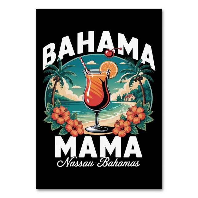 Numeração De Mesa Mamãe das Bahamas Nassau (Verso)