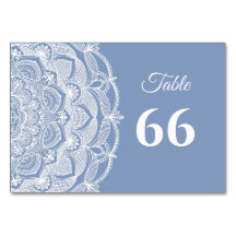 Mandala branca azul empoeirada elegante