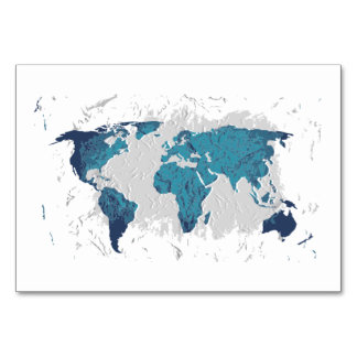 Numeração De Mesa Mapa criativo do mundo