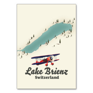 Numeração De Mesa Mapa do Lago de Brienz Suíça