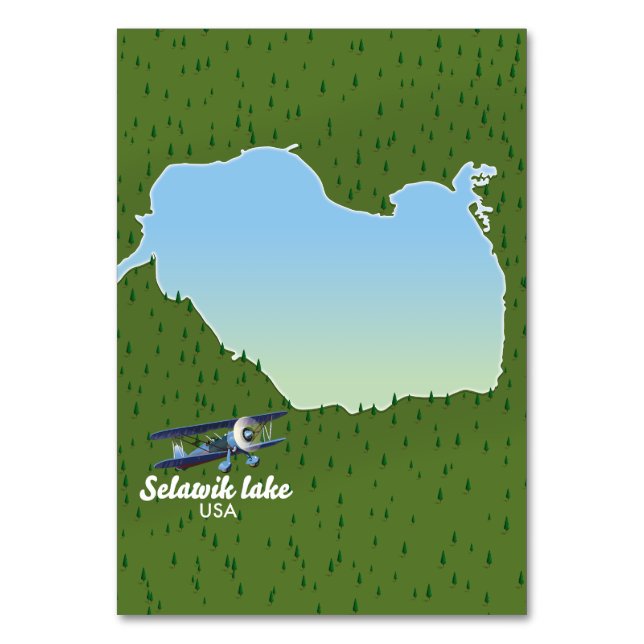 Numeração De Mesa mapa do lago Selawik Alasca (Frente)