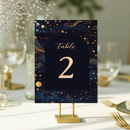 Numeração De Mesa Marinha Celeste Bodas de Ouro
