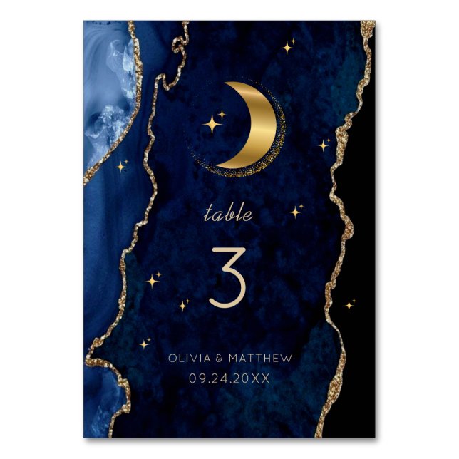 Numeração De Mesa Marinha Celestial Temperamental Boda Dourada  (Frente)