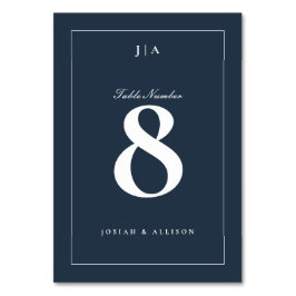 Numeração De Mesa Marinho Clássico Casamento Azul