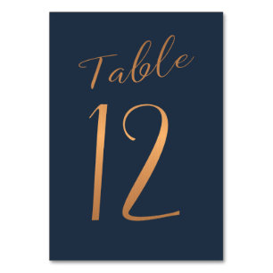 Numeração De Mesa Marinho de brilho de ouro de cobre da mesa de casa