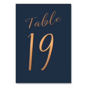 Numeração De Mesa Marinho de brilho rosa de cobre da mesa de casamen