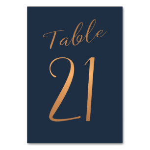 Numeração De Mesa Marinho de brilho rosa de cobre da mesa de casamen