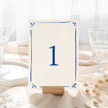 Numeração De Mesa Marinho Desenho Da Mão Whimsical Azul<br><div class="desc">Este design adorável apresenta elementos desenhados à mão e um texto ousado e caprichoso.</div>
