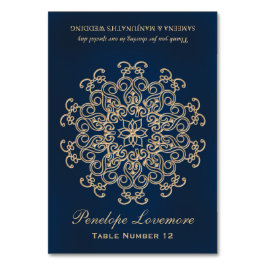 Numeração De Mesa Marinho Dourado Estilo indiano DIY Tent Place Card