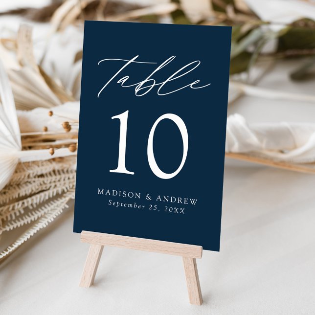 Numeração De Mesa Marinho Modern Elegance Wedding (Criador carregado)