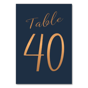 Numeração De Mesa Marinho rosa de brilho de cobre de de mesa de casa