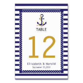 Numeração De Mesa Marinhos Náuticas Elegantes