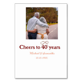 Numeração De Mesa Marron arco aplaude 40 anos de casamento