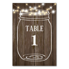 Numeração De Mesa Mason jar, rustic, mesa card