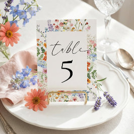 Numeração De Mesa Meadow Wildflower Wedding Reception